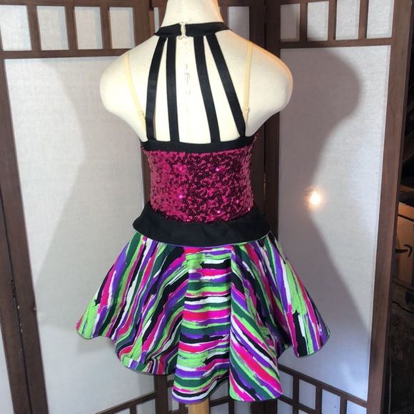 Neon dance costume Revolution Let's Go Girls Dance Costume Sz XLC/style# RC17100 - Picture 9 of 16